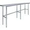Amgood 18 in. x 84 in. Open Base Stainless Steel Metal Table WT-1884-RCB-Z - alternate 1